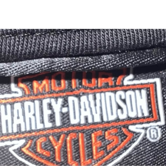 Harley Davidson Eagle Graphic Tee V Neck Short Sleeve Top Black Size S - Picture 5 of 5